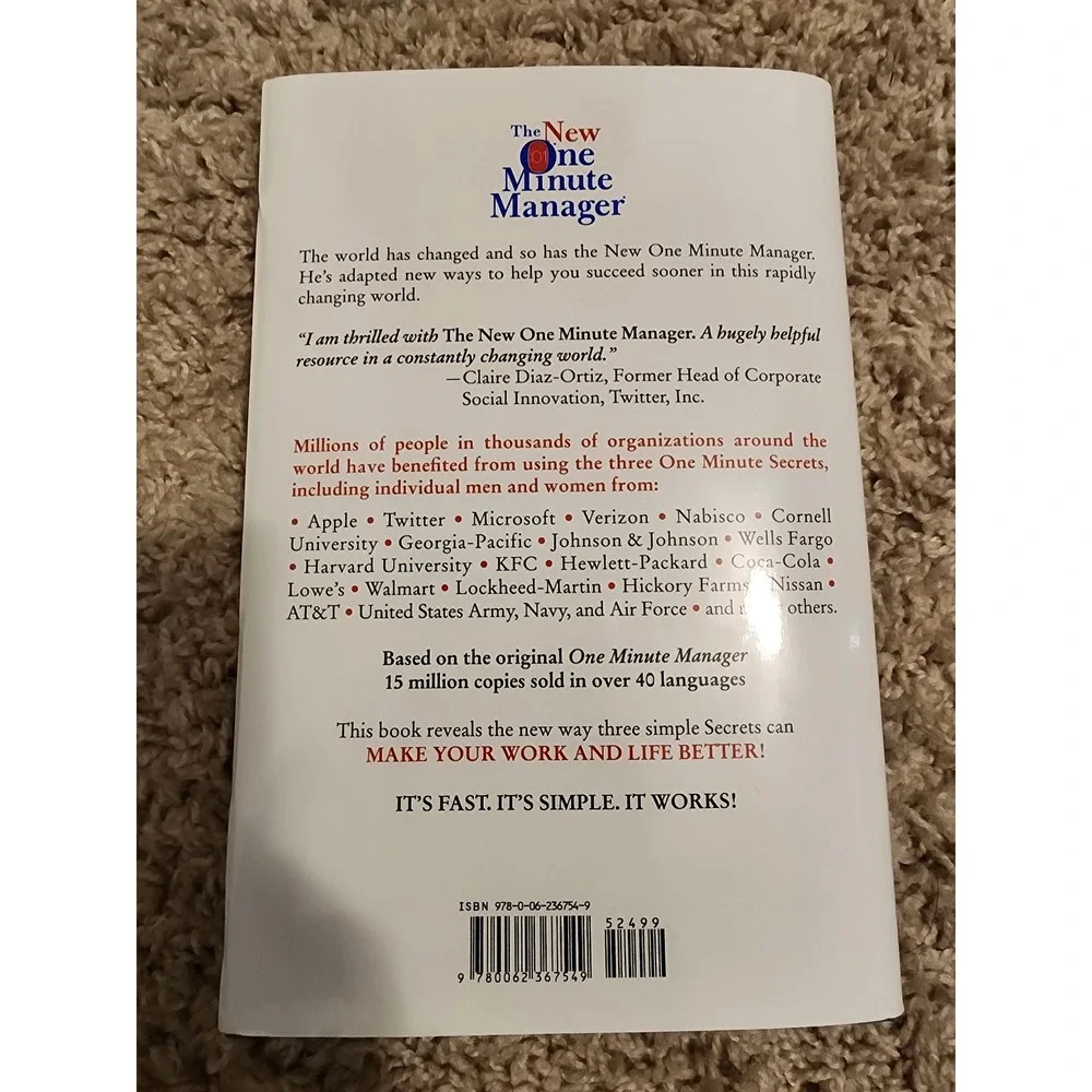 The New One Minute Manager‎ by Ken Blanchard Spencer Johnson Business Book